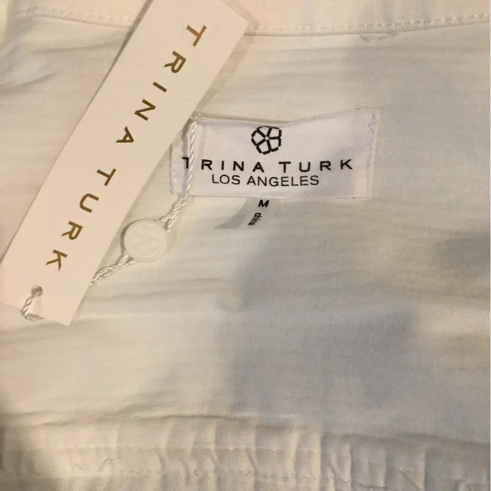 Trina Turk White Denim Jean Jacket - Picture 8 of 11